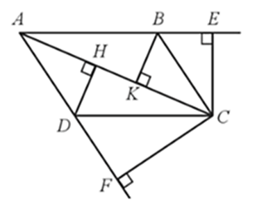 Cho hình bình hành ABCD (AC > BD). Từ C kẻ CE vuông góc với AB (E thuộc đường thẳng AB)