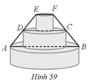 Một chiếc kệ bảy hoa quả có ba tầng được thiết kế như Hình 59