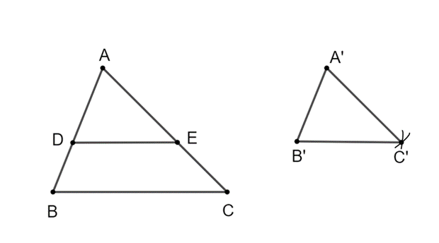 Cho tam giác ABC, hãy vẽ tam giác A’B’C’ đồng dạng với tam giác ABC theo tỉ số
