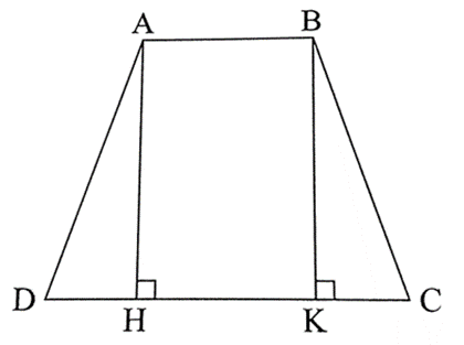 Tính chiều cao của hình thang cân ABCD biết rằng cạnh bên BC = 25 cm