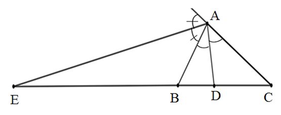 Cho tam giác ABC có AB = 6 cm, AC = 9 cm, BC = 10 cm. Tia phân giác của góc BAC cắt BC