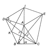 Cho tam giác ABC không vuông tại A. Dựng bên ngoài tam giác đó hai tam giác ABD