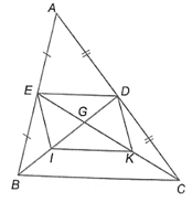 Cho tam giác ABC, các đường trung tuyến BD CE cắt nhau tại G
