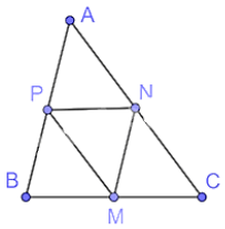 Cho tam giác ABC và điểm O nằm trong tam giác. Lấy M, N, P là các điểm lần lượt