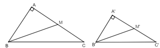 Cho ABC và A'B'C' lần lượt là các tam giác vuông tại đỉnh A và A'