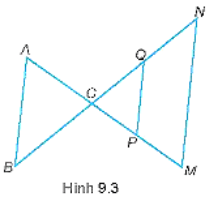 Trong Hình 9.3, cho PQ và MN cùng song song với AB. Hãy liệt kê ba cặp tam giác