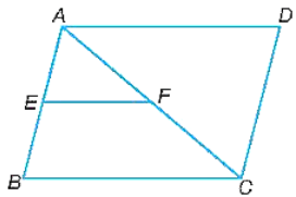 Cho hình bình hành ABCD và cho E, F lần lượt là trung điểm của AB và AC