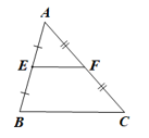 Cho tam giác ABC có BC = 13 cm. E và F lần lượt là trung điểm của AB, AC