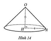 Khi quay tam giác OHA vuông cân ở H một vòng xung quanh đường thẳng cố định