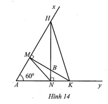 Cho góc xAy = 60 độ và điểm B nằm trong góc xAy. Kẻ đường thẳng BN vuông góc với Ay