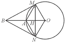 Cho đường tròn (O; R) và điểm A nằm trên đường tròn, Lấy điểm B sao cho A là trung điểm của đoạn thẳng OB