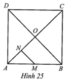 Cho hình vuông ABCD và O là giao điểm của AC và BD. Gọi M là trung điểm