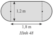 Bác Long dự định mua gỗ để làm một mặt bàn, Mặt bàn có dạng ở giữa là hình chữ nhật