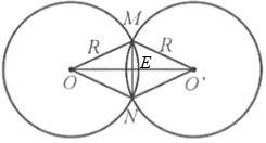 Cho hai đường tròn (O; R) và (O’; R) cắt nhau tại hai điểm M, N với OO’ = 24 cm và MN = 10 cm