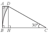 Tính diện tích của phần tô màu xám theo a trang 124 SBT Toán 9 Tập 1