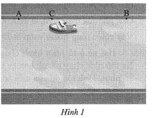 Hai bến sông A và B cách nhau 40 km. Một tàu chở hàng xuôi dòng từ bến A đến bến B để giao hàng