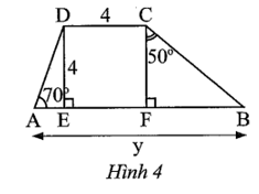 Độ dài y trong Hình 4 kết quả làm tròn đến hàng phần mười là