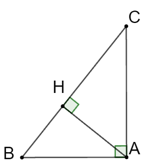 Gọi AH là đường cao của tam giác ABC vuông tại A. Tính tan góc ABH và tan góc CAH 
