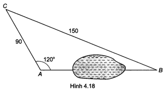 Tính khoảng cách giữa hai địa điểm A, B ở hai bên hồ nước không đo trực tiếp được