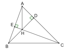 Cho tam giác nhọn ABC, hai đường cao BD và CE cắt nhau tại H. Chứng minh rằng