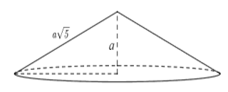 Thể tích V của hình nón có chiều cao bằng a và độ dài đường sinh bằng a√5 là 
