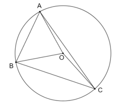 Cho tam giác ABC nội tiếp đường tròn (O). Tính số đo của các góc BOC, COA, AOB