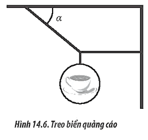 Biển quảng cáo của một quán cà phê được treo cân bằng nhờ một dây nằm ngang (ảnh 2)