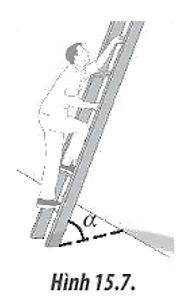 Một kĩ sư xây dựng nặng 75 kg trèo lên một chiếc thang dài 2,75 m (ảnh 2)