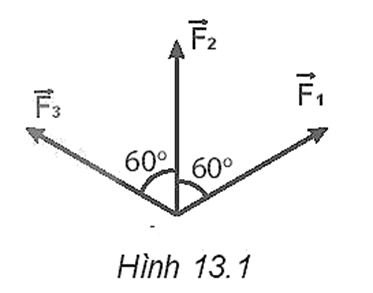 Một chất điểm chịu tác dụng của ba lực F1, F2, F3 có cùng độ lớn 12N