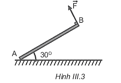Dưới tác dụng của lực F (Hình III.3), thanh AB có thể quay quanh điểm A