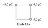 Ba điện tích được đặt ở ba đỉnh của một hình vuông có cạnh là 20 cm