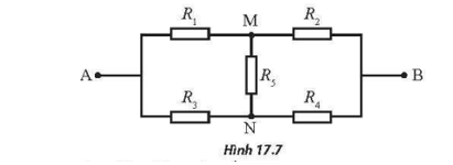 Mạch điện như Hình 17.7 với hai đầu mạch A, B gọi là mạch cầu