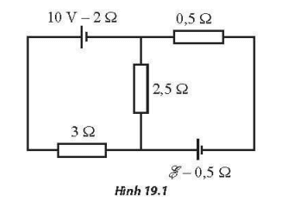 Cho mạch điện như Hình 19.1. Suất điện động E của nguồn chưa biết