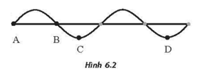 Hình 6.2 là hình ảnh của một sóng trên dây đàn hồi tại một thời điểm xác định