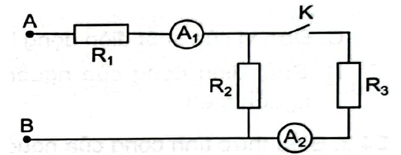 Cho mạch điện như Hình 23.9. Hiệu điện thế giữa hai đầu đoạn mạch AB là UAB = 6V