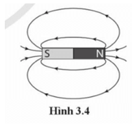 Một học sinh dùng kim nam châm nhỏ và vẽ được hình dạng đường sức từ của thanh nam châm