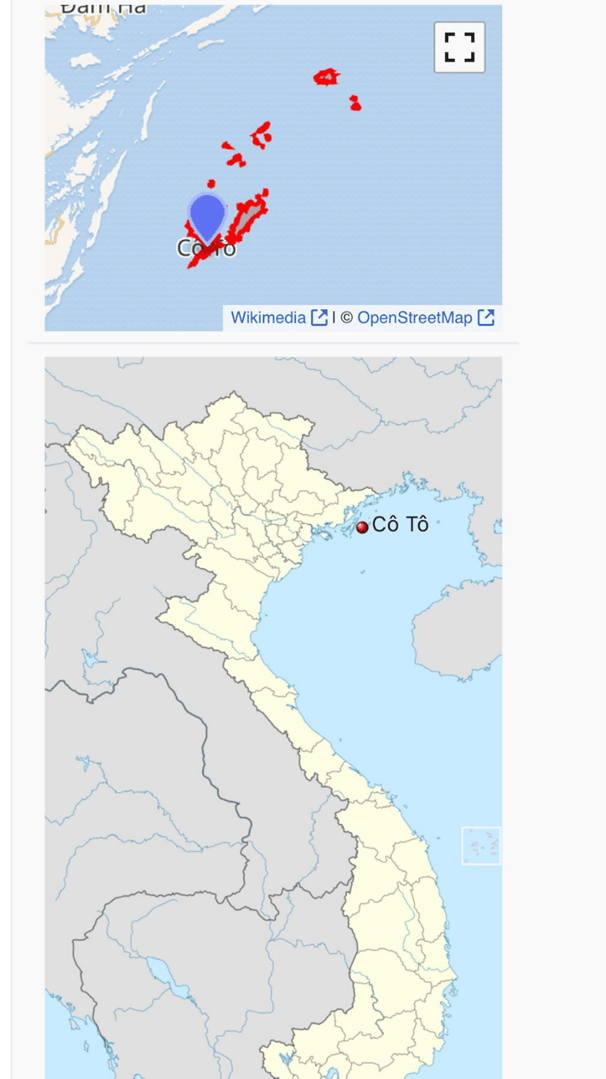Tìm quần đảo Cô Tô trên bản đồ Việt Nam và nói về vị trí của quần đảo này