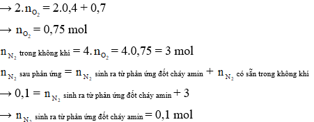 Công thức giải bài toán đốt cháy amin hay nhất