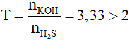 Công thức tính nhanh số mol OH- khi cho H2S tác dụng với dung dịch kiềm