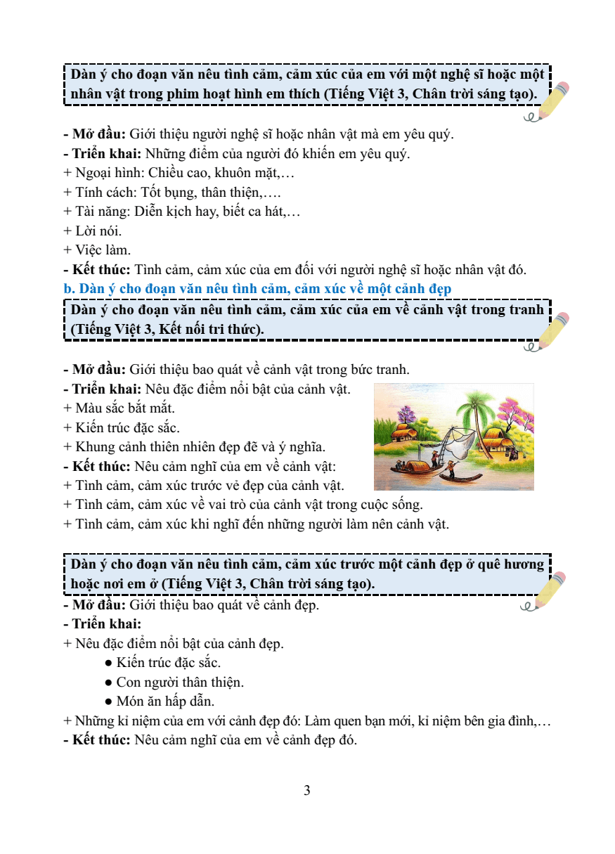 Chuyên đề Văn biểu cảm lớp 3