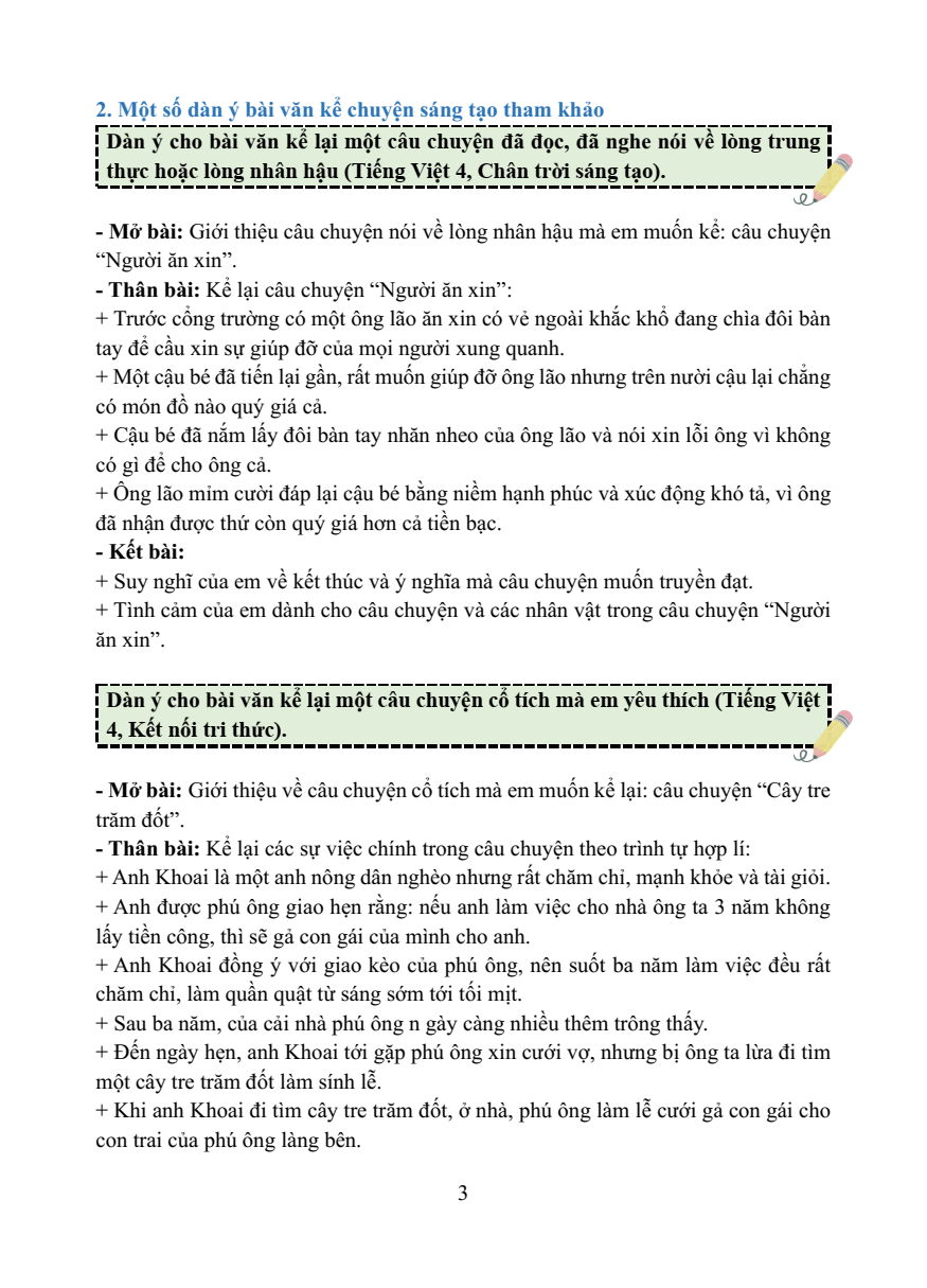 Chuyên đề Viết bài văn kể lại một câu chuyện lớp 4