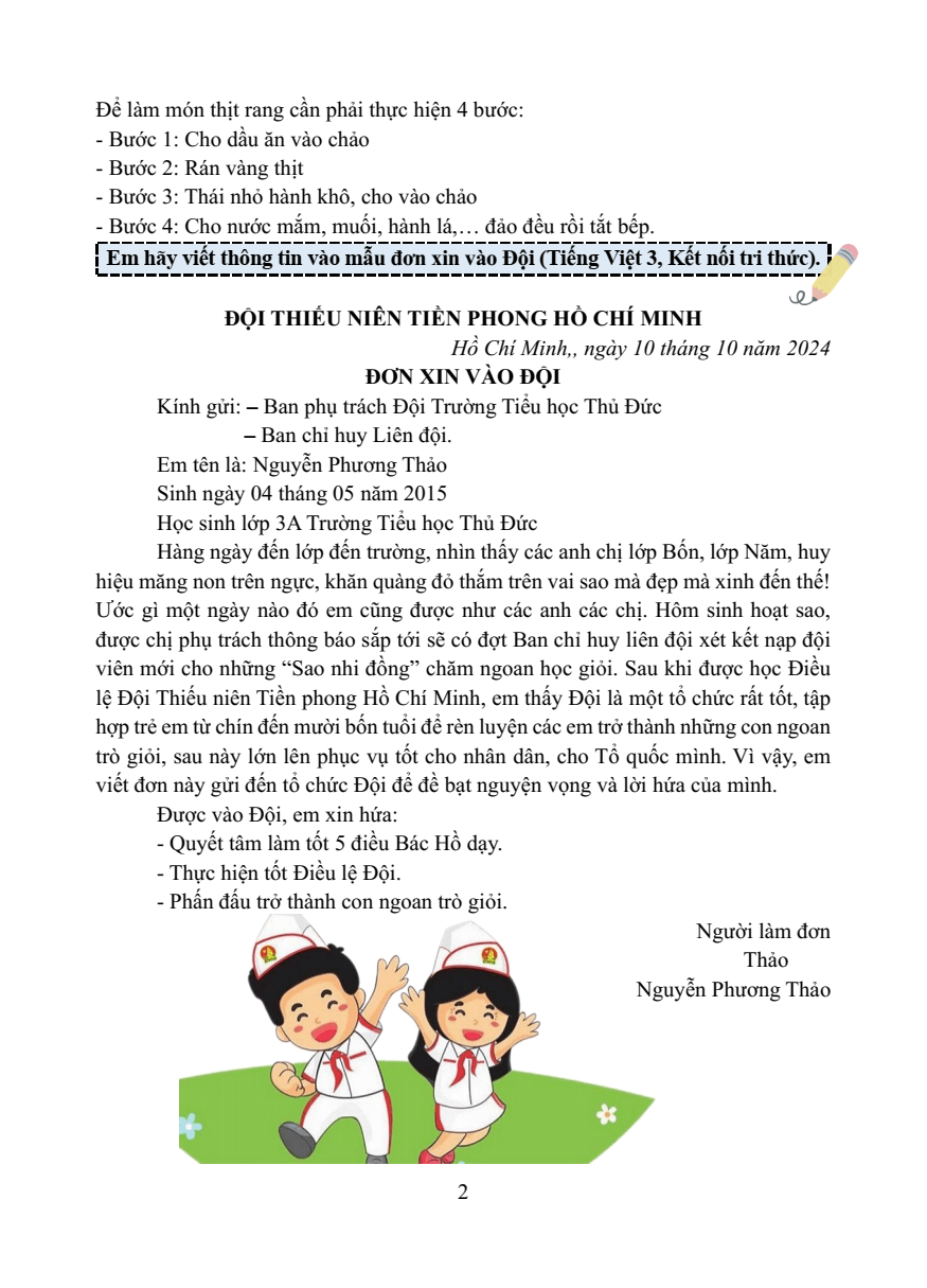 Chuyên đề Viết văn bản thông tin lớp 3