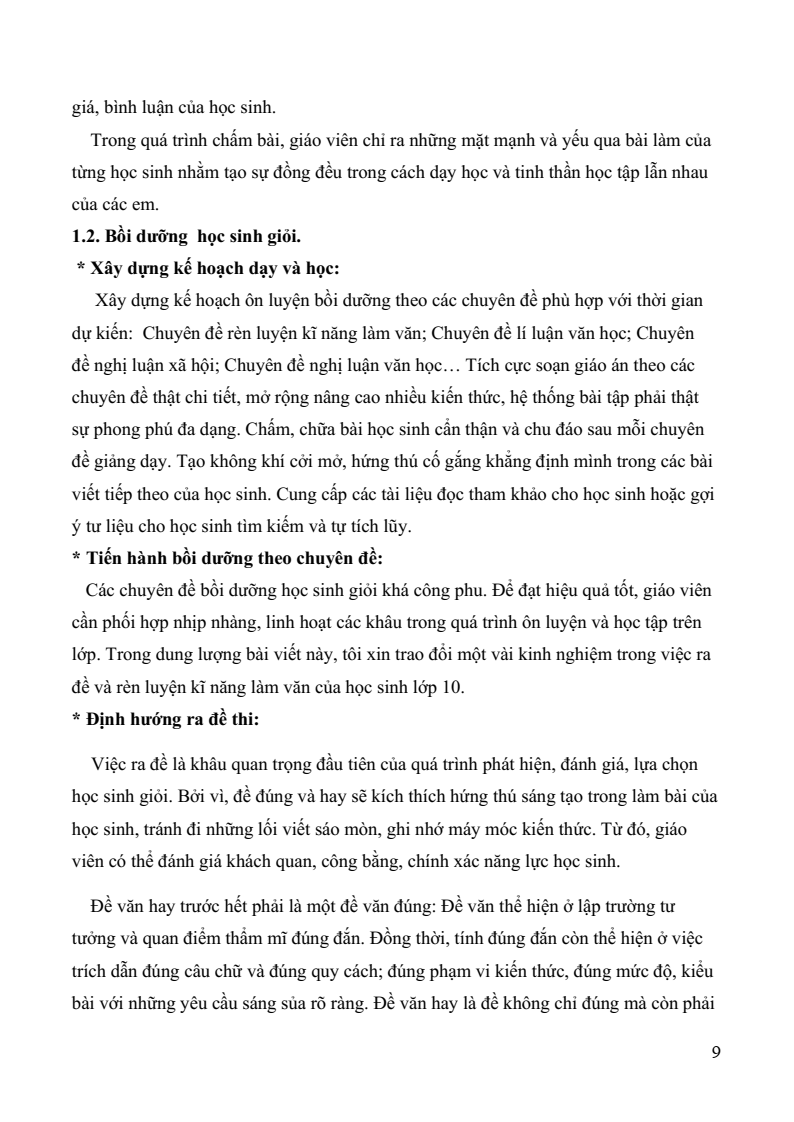 Tài liệu luyện thi HSG môn Ngữ văn THP