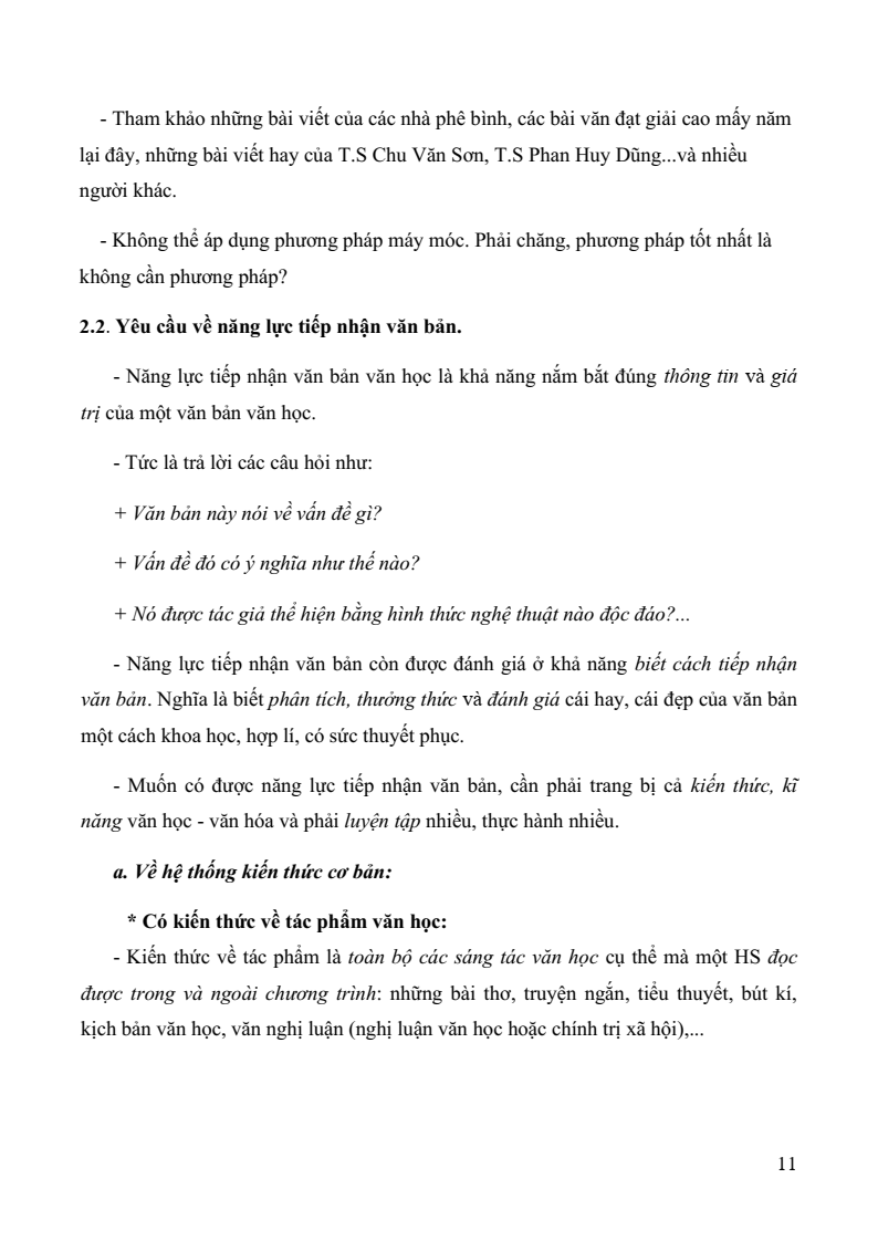 Tài liệu luyện thi HSG môn Ngữ văn THP