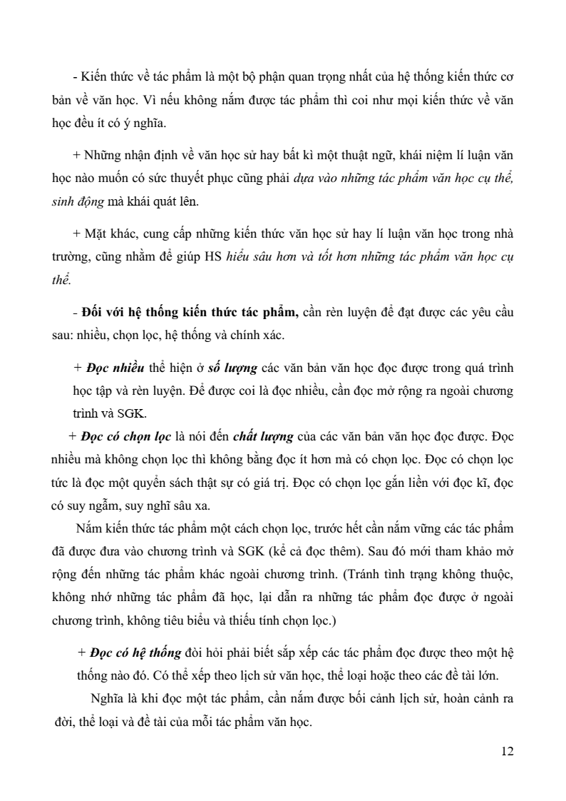 Tài liệu luyện thi HSG môn Ngữ văn THP