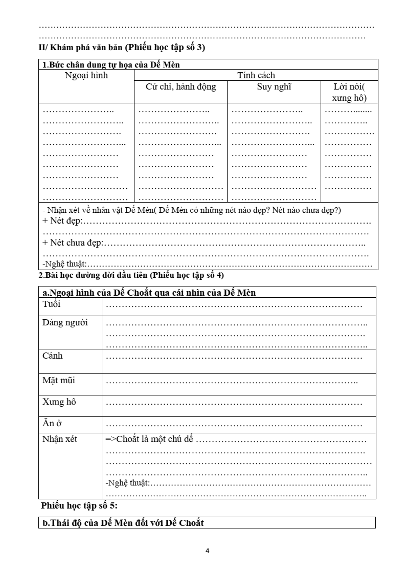 Vở chuẩn bị bài Ngữ Văn 6 Kết nối tri thức