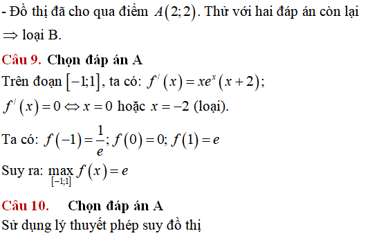 10 câu vận dụng thấp hàm số mũ, hàm số lũy thừa, hàm số logarit - Toán lớp 12