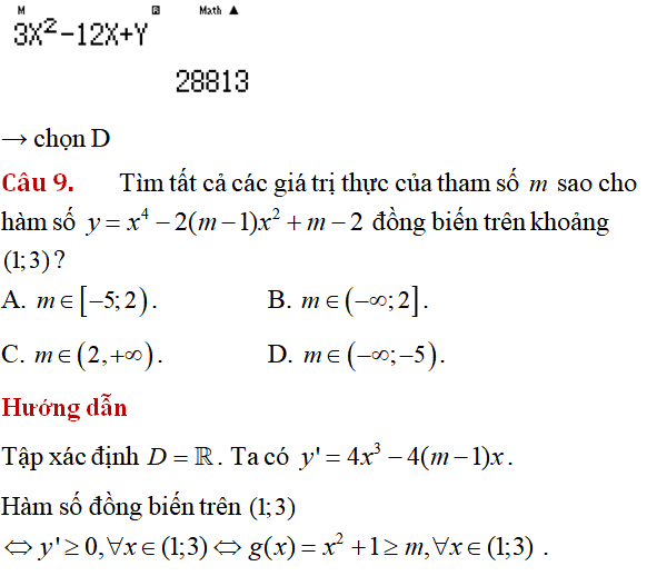 60 bài tập Tính đơn điệu của hàm số có lời giải (phần 1) - Toán lớp 12