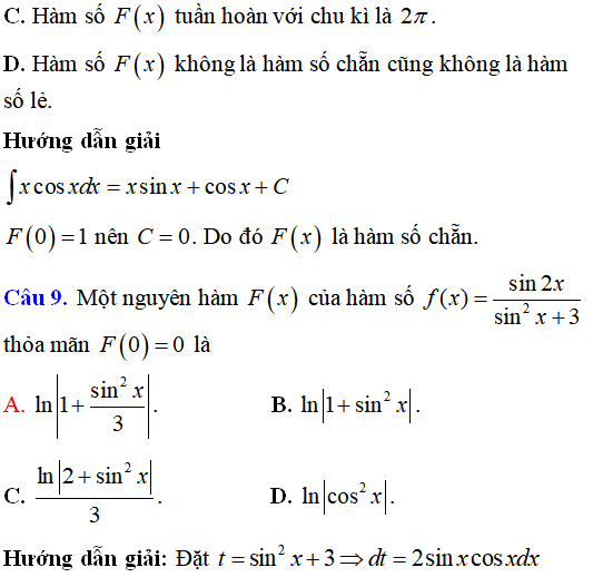 Bài tập Nguyên hàm của hàm số đa thức, phân thức có lời giải (vận dụng cao) - Toán lớp 12