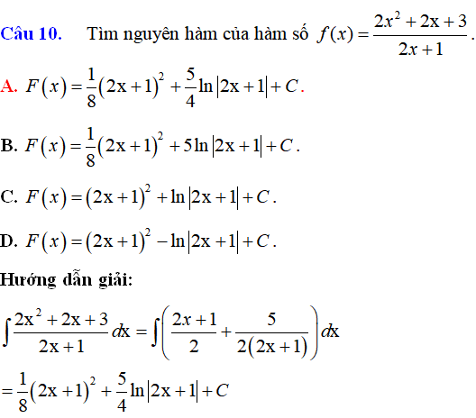 Bài tập Nguyên hàm của hàm số mũ, hàm số logarit có lời giải - Toán lớp 12